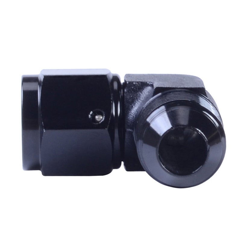 ESPEEDER SYKRSS 3AN Aluminum Anodize Finish Male/Female 90 Degree Flare Bulkhead Fitting Adapter AN-3 Black - Image 5